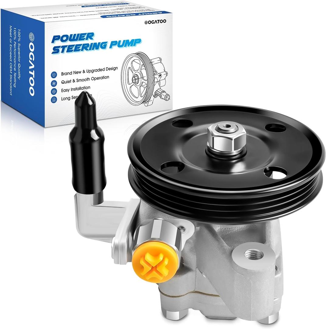 Power Steering Pump with Pulley Fits for Hyundai Elantra 2001 2002 2003 2004 2005, Tiburon 2003-2006 2007 2008 Automotive Replacement Power Steering Pumps replaces 21-5260, 571002D151, 571002D100