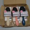 Conair Detangling Hair Brush Set, 3-Pack Detangler Brushes for Wet or Dry Hair, Gentle Detangler for All Hair Types, Bristle Hair Brushes for Women, Beige, Navy, and Coral