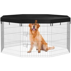 PJYuCien Mesh Top Cover - Fits 8 Panels 24 Inch Width Plastic/Metal Pet Pen Octagonal Dog Playpen (Note: Only Pen Top Cover, NO PLAYPEN!!!)