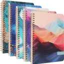 TIEFOSSI Spiral Notebook Journals for Women Men,8 MM College Wide Rule Journals for Writing, Hardcover Notebooks,160 Pages Diary for School Supplies, Office, 8.2" X 6.2"