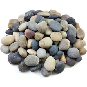 20 lbs Natural River Rocks Mexican Beach Pebbles, 2-3 Inch Decorative River Rocks for Landscaping Garden Paving Plant Rocks Crafting Walkways and Outdoor Decorative Stone