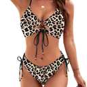 Blooming Jelly Womens Bikini Sets Two Piece Swimsuit 2026 Curvy Cutout String Bathing Suit (Brown, M)