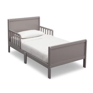 Delta Children Fancy Wood Toddler Bed - Greenguard Gold Certified, Grey