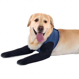 COODEO Dog Socks to Prevent Licking Paws, Dog Boots & Paw Protectors with Non-Slip Bottoms to Protect Wounds, Waterproof Dog Shoes for Licking (Blue, 3XL)