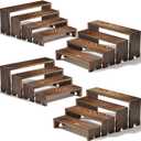 4 Set Wooden Tiered Risers Display Stands for Vendor Events,Stackable Wood Cupcake Display Stand,Farmhouse Decor Wood Dessert Table Display Set,Vendor Booth Display Items,Food Display Risers for Party