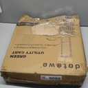 Folding Utility Cart Portable Rolling Crate Handcart Foldable Shopping Trolley Collapsible, with Lid, on Wheels, for Grocery, Garden, Office, Storage, Teacher, Tool (Green)