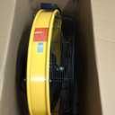 iLiving 24 Inch 3-Speed Orbital Internal Oscillating High Velocity Barrel Floor Fan for Office, Auto Shop, Garage, Workshop, Warehouse, 7800 CFM, Yellow
