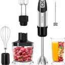 Handor 6-in-1 Hand Immersion Blender, 1000W 12 Speed Handheld Blender with 600ml Beaker, 500ml Chopper, Egg Whisk, Milk Frother, Stainless Steel Blades for Soup, Smoothie, Puree