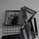 ADBIU Fit Sink 24.5"- 35.5" L Over Sink Dish Drying Rack (Expandable Dimension) Snap-On Design 2 Tier Large Kitchen Dish Rack Stainless Steel Counter Organization and Storage