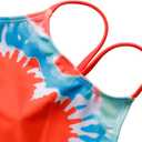 LIZENS Girls' One Piece Swimsuit Stylish Swimwear for Kids Red Bathing Suit with Love Print (4-5T, Multicolor)