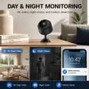 ELEFOCUS 2K Hidden Camera, Mini Spy Camera Wireless for Home Security, Small Indoor Nanny Cam with Night Vision & Motion Detection, Secret WiFi Camera for Pet/Baby, Camaras Espias Ocultas