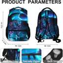 Kids Backpack for Boys Girls, Hockey Backpack, Gift for Kids Back to School, 17 Inch Large Capacity Student Bookbag for Travel Picnic Hiking, 12x5.4x17 inches
