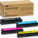 C230/C235 Black, Cyan, Magenta, Yellow High Capacity Toner Cartridge (4-Pack) - Replacement for Xerox C230 C235 Printer - 006R04383 006R04384 006R04385 006R04386