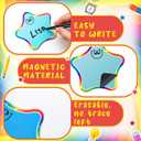 Resurhang 48 Pcs Magnetic Dry Erase Labels Magnetic Name Tags Plates Star Shaped Writable Tag Locker Name Plates Dry Erase Stickers Labels for Classroom School Bus Teacher Student Whiteboards