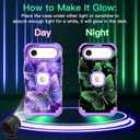 LONTECT for iPhone Air Case Glow in The Dark Three Layer Heavy Duty Shockproof Hard PC+Soft Silicone Rugged Full Body Protective Case for Women Girls,Royal Light