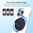 3 x Anteel Magnetic Phone Grip, Liquid Silicone Comfy and Portable, Removable Finger Loop Ring Holder for iPhone, Strong Magnetic Attraction, Compatible with Magsafe, Patent Pending (White Glitter)