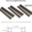 ZSHINE Heavy-Duty Curtain Conjoined Double Track rails Ceiling Mounting for Living Room Bedroom Room Divider (Champagne 13.1ft)