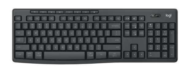 Logitech MK370 Combo for Business, Wireless Full-Size Keyboard, Secure Logi Bolt USB Receiver, Bluetooth, Globally Certified Windows/Mac/Chrome, Linux - Graphite