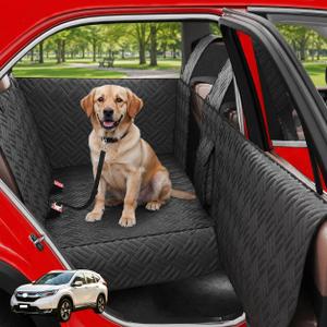 Waterproof SUV Dog Car Seat Cover for Back Seat | Hard Bottom, Non-Slip, Easy Clean, Quick Install 10s, Compatible Most SUV (Not for Models with Rear Quarter Windows)