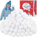 Fovths 200 Pack Snow Toy Ball for Kids 2 Inch Artificial Snow Fight Ball Set Realistic Fake Snow Toss Ball Set for Indoor & Outdoor Snow Fight Christmas Tree Decoration and Winter Family Toss Games