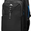 High Sierra Hi-Life 3-in-1 Convertible Wheeled Backpack - Features Removable Daypack, Stack-It Strap, Adjustable Handle, Fleeced Pocket For Scratch Protection, Dual Water Bottle Pockets - Black/Blue