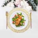 10 Pack Gold Round Placemats 15 Inch Vinyl Heat Resistant Table Mats