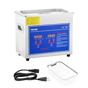VEVOR 3L Ultrasonic Cleaner with Heated Function, Digital Timer & Stainless Steel Tank, Ultrasonic Cleaning Machine for Jewelry, Glasses, Watches, Circuit Boards, Small Parts