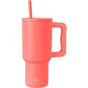 Simple Modern 30 oz Trek Tumbler with Handle and Straw Lid | Cup Holder Friendly Insulated Stainless Steel Travel Mug | Honolulu