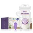 Nuliie 240pcs Temp-Sensing Breastmilk Storage Bag, Huge Temp-Sensing Icon & Locking Clamp, 6oz Breast Milk Storage Bags Freezer Pour Spout, Self Standing Milk Storage Bags Breastmilk, BPA-Free No-Leak