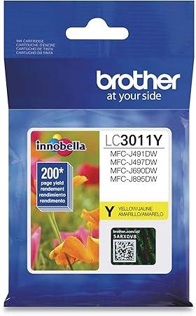 Brother Printer LC3011Y Single Pack Standard Cartridge Yield Up To 200 Pages LC3011 Ink Yellow