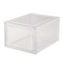 SCAVATA 1Pack Hat Organizer Box, Stackable Clear Baseball Caps Holder Box Containers with Magnetic Door for Hats Snapback Cap Storage