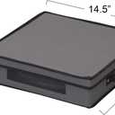 Household Essentials Gray Charger Storage Box, Holds 12 Plates