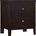 Coaster Home Furnishings - Carlton - Wood - 2-Drawer Nightstand with Flat Drawer Fronts, Round Knobs and Tapered Legs - Bedroom - Cappuccino - 202092