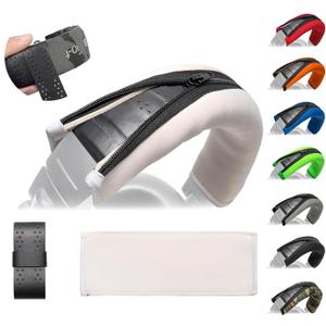 M50X Headband Cover, Dual-Layer Neoprene Headband Cushion Compatible with Audio Technica ATH M50 M50X M50XBT M50S M40X M40 M30 M Series Headphones - Headband Tape Protection (White)