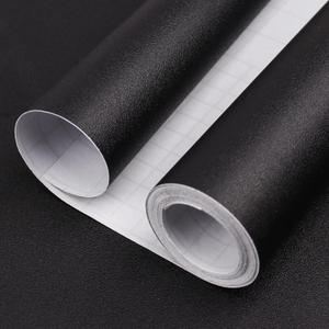 Black Peel and Stick Wallpaper, 15.7 X 315 inches Renter Friendly Wallpaper, Vinyl PVC Removable Wall Paper, Self-Adhesive Wall Sticker Decoration for Counter Furniture Cabinet and Room
