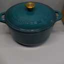 Mueller DuraCast 6 Quart Enameled Cast Iron Dutch Oven Pot with Lid, Heavy-Duty, Oven Safe up to 500° F & Across All Cooktops, Wedding Registry Ideas & Gifts, Emerald