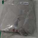 Taisier Home Silver Foil Print Linen Textured Curtains - Geometric Marble Pattern Design for Living Room - Light Filtering Window Treatment, 2 Panels, 95" L, Beige and Silver