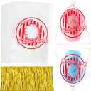 woric 120PCS Cotton Candy Bags with Ties 11.8 x 17.7 Inch Clear Cotton Candy Bags with Print for Carnivals Party Candy Sticks and Cones