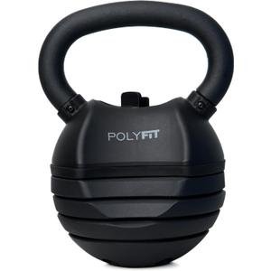 Polyfit Adjustable Kettlebell Set |  Kettlebell Weights for Home Gym (BLACK - 30 LB)