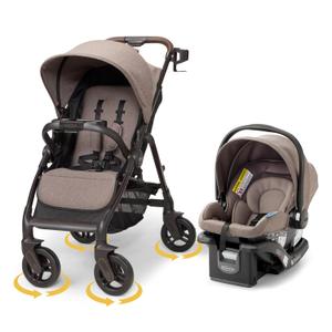 Graco Merge Travel System - Swivel Wheel Baby Stroller Car Seat Combo, Travel System Stroller with 360-Degree Rotating Wheels MFD: 03-02-26