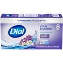 Dial Antibacterial Deodorant Bar Soap, Calm & Soothe Lavender & Twilight Jasmine Scent, 4 Oz, 32 Bars, Dermatologist Tested, With Clean Rinse Technology