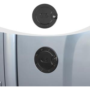 RAZPOY Black Fuel Filler Door Gas Tank Cap Cover Compatible with Chevy Silverado & GMC-SIERRA 2007-2013