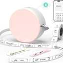 Label Maker Machine with Tape, Portable Mini Label Printer, HP3 Bluetooth Sticker Maker Machine with Multiple Templates for Office Home Small Business Organization, Small Thermal Label Printer, Pink