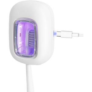 UV Toothbrush Covers Case and Holder,Dual UVC Light(2X Stronger), Clear Window,Toothbrush Cleaner Portable Brush Cover and Travel Case Fits Most Electric and Manual Toothbrushes