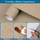 Self Adhesive Shelf Liner, Peel and Stick Drawer Liner Waterproof Contact Decor Liner with Grain Texture for Kitchen Walls Cabinets, Bedroom Classroom, Cover Book (Khaki, 23.6 x 236.2 inches)