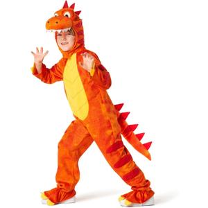 Morph - Orange Dinosaur Costume Kids, Toddler Dinosaur Costume, Kids Dinosaur Costume, Dinosaur Halloween Costume Kids (7-9 Years)