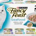 Purina Fancy Feast Grilled Wet Cat Food Seafood Collection in Wet Cat Food Variety Pack - (Pack of 24) 3 oz. Cans (EXP 01/31/28)
