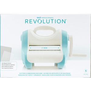 We R Memory Keepers Revolution Portable Die Cut, Embossing, Cutting Machine Includes Magnetic Mat, Embossing Plate and Die Cutting Plate, Scrapbooking, Journaling, Card Making