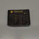 Home Security Door Lock, 2 Pack Childproof Door Reinforcement Lock with 3 Inch Stop Withstand 800 lbs for Top Front Inward Swinging Door, Upgrade Flip High Night Lock to Defend Your Home Kids (Silver)