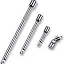 StrugDeas 4 Piece 3/8 Inch Drive Extension Bar Set, 3/8 Inch Drive Socket Extension Set Includes 3, 6, and 10 Inch Extensions and Universal Joint Socket